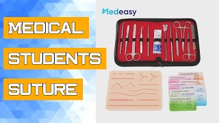 Medical Students Suture Practice Kit Surgical Training with Skin Pad Model Tool Set Educational Teac [upl. by Ysdnil]