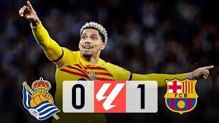 Real Sociedad vs Barcelona 01 La Liga 202324  MATCH REVIEW [upl. by Dyolf]