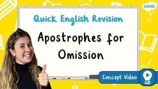 How Do I Use Apostrophes for Omission  KS2 English Concept for Kids [upl. by Htebirol]