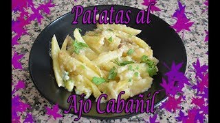 Receta Tradicional Patatas al Ajo Cabañil de Santi [upl. by Solrac915]