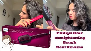 Best Philips hair straightener BrushReal Review  Frizzy hair solution gadgets viral viralvideo [upl. by Jeannie965]