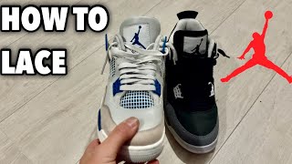 GETTING FRUSTRATED HOW TO LACE YOUR JORDAN 4s PROPERLY [upl. by Ynehpets]