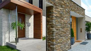 100 Modern Front Wall Design Ideas 2023 Home Exterior Wall Tiles Design  Exterior Design Ideas p2 [upl. by Oal213]