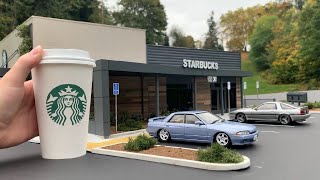 Build an ULTRAREALISTIC Starbucks Coffee Shop DIORAMA  Miniature Model Scenery [upl. by Adnovahs]