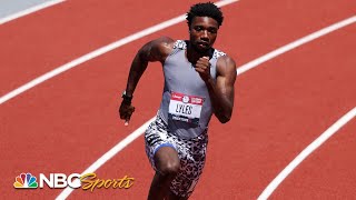 17 year old Knighton beats Noah Lyles in 200 heat both advance to semis  NBC Sports [upl. by Sami]