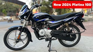 New 2024 Bajaj Platina 100 Comfortec Kick Start Review  On Road Price  Platina Bike [upl. by Chantalle]