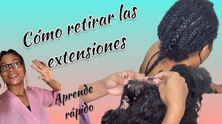 cómo retirar extensiones de cabello cosidas [upl. by Yokoyama]