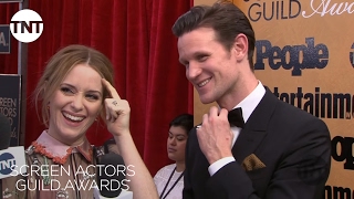 Claire Foy amp Matt Smith Red Carpet Interview  23rd Annual SAG Awards  TNT [upl. by Husch]