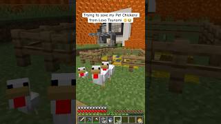 Saving my Chickens from a Lava Tsunami in Minecraft minecraft [upl. by Fortin]