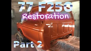 Dentside F250 Highboy restoration part 2 more metalwork and paint [upl. by Alegnad]