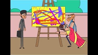 Suppandi The Picasso  Suppandi In an Art Class  Cartoon Stories  Funny Cartoons [upl. by Aerdnna]