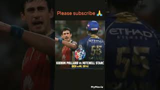 Pollard vs Starc fight scene youtubeshorts shortsvideo cricket viral ipl viralvideo [upl. by Asli999]