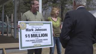 Publishers Clearing House Winners Mark Johnson From Dolgeville New York Wins 1 Million [upl. by Hogle885]