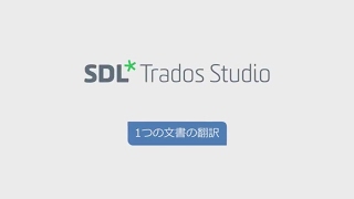 SDL Trados Studio 2017 で１つのドキュメントを翻訳する方法 [upl. by Cariotta769]