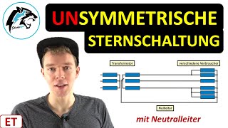 Unsymmetrische Sternschaltung mit idealem Neutralleiter  Mehrphasensysteme [upl. by Oiromed546]