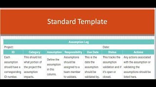 Assumption Log [upl. by Notniv]