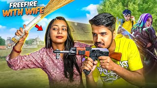 AmitBhai Plays Free Fire With His Wife 😍 [upl. by Tabby]