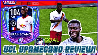 104 UCL UPAMECANO GAMEPLAY AND REVIEW THE BEST CB IN FIFA MOBILE FIFA MOBILE 20 [upl. by Alamak488]