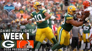 Green Bay Packers vs Cleveland Browns  2024 Preseason Week 1 Game Highlights [upl. by Akili461]