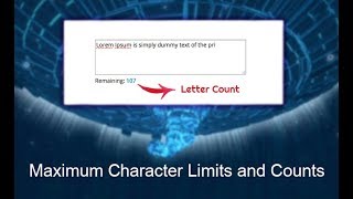 Letter Count  How to Limit the Number of Character in Textarea jQuery [upl. by Nabe450]