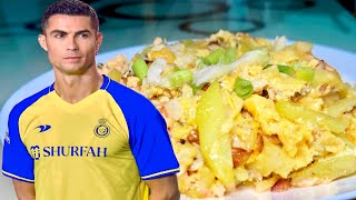 How to make CRISTIANO RONALDO favorite dish Bacalhau à Brás  Recipe and Cooking Tutorial [upl. by Yahs]