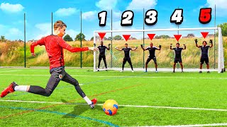 1 PRO FOOTBALLER vs 5 GOALKEEPERS [upl. by Gillespie227]