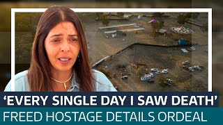 Hostage survivor Moran Yanai recalls her 54day captivity on the anniversary of October 7  ITV News [upl. by Ev]