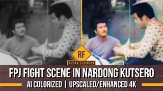 FPJ Fight Scene in Nardong Kutsero 1969 AI Colorized Old Movie  Enhanced 4K [upl. by Regnig]