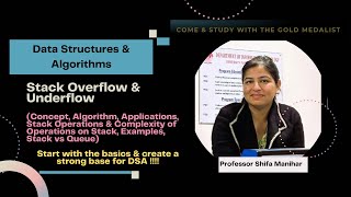 Lecture 32 Stack Overflow amp Underflow  DSA [upl. by Zitella]