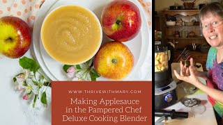 Making Applesauce in the Pampered Chef Deluxe Cooking Blender [upl. by Sheline]