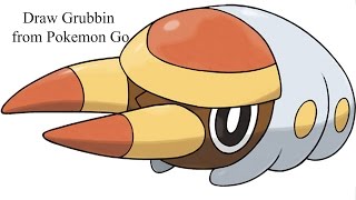 Draw Grubbin from Pokemon Go 2016 [upl. by Annoya169]