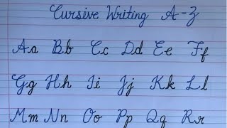 English Cursive writing practice for beginners AZ  Simple words practice with capital and small [upl. by Yanetruoc]