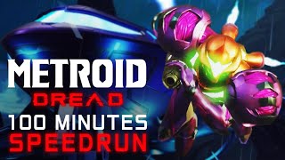 Metroid Dread Speedrun  FULL GAME in 100 Minutes [upl. by Notsahc]