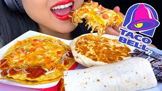 ASMR TACO BELL CHEESY MEXICAN PIZZA CRUNCHWRAP SUPREME BURRITO 먹방 MUKBANG Eating Sounds NO TALKING [upl. by Eulau]