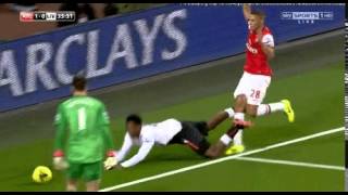 Daniel Sturridge Dirty Dive vs Arsenal [upl. by Eelnodnarb569]