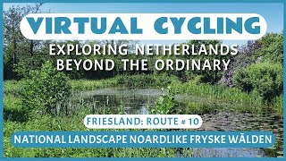 Fietsroute Nationaal Landschap Noardlike Fryske Wâlden  Virtueel Fietsen [upl. by Enaid]