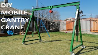 Homemade mobile gantry crane [upl. by Nylesor]