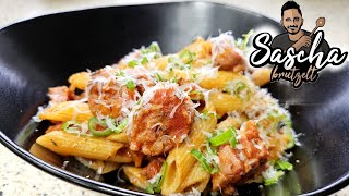 Schnelle Pasta mit Salsiccia  Sascha brutzelt [upl. by Repsihw]