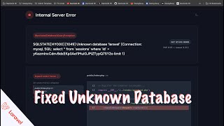 Fixed Unknown databases when create project Laravel [upl. by Aggappora886]