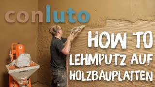 HOW TO Lehmputz auf Holzbauplatten [upl. by Jareb]