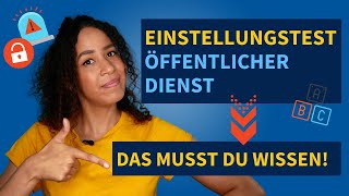 Einstellungstest Öffentlicher Dienst Das musst du wissen 2024 [upl. by Llewsor]