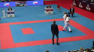 2022 Konya  Junior Kumite Female 59 kg OSMANI RINESA KOS vs SIPOVIC EMINA BIH [upl. by Annauqahs]