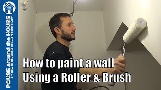 How to paint emulsion using a roller and brush beginners guide DIY painting made easy [upl. by Angelis]