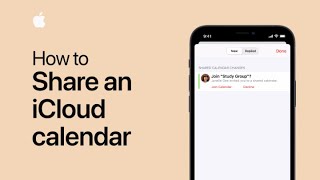 How to share an iCloud calendar on iPhone iPad and iPod touch  Apple Support [upl. by Gish]