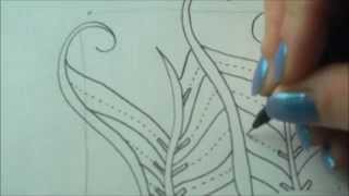 How to draw tanglepattern Finery [upl. by Mariann]