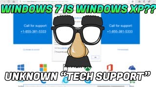 Scammer thinks windows 7 is windows XP [upl. by Aiel]