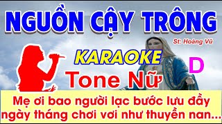 Nguồn Cậy Trông Karaoke Tone Nữ  St Hoàng Vũ  Mẹ ơi bao người lạc bước lưu đầy ngày tháng [upl. by Huxham]