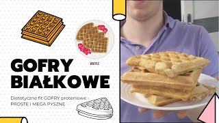 Dietetyczne fit GOFRY proteniowe  GOFRY BIAŁKOWE  pyszne wysokobiałkowe porcja 79kcal keto gofry [upl. by Haimehen641]