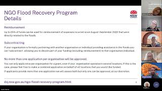 NGO Flood Recovery Program Open Competitive Grants  Online Information Seminar [upl. by Edmunda]