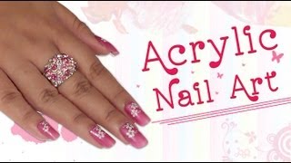 Acrylic Nail Art Tutorial for Beginners Video  Khoobsuraticom [upl. by Cargian]